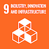 Un sustainable goals Industry, innvation and infrastructure icon