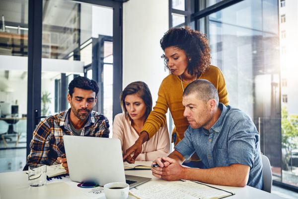 Professionals work shopping a problem