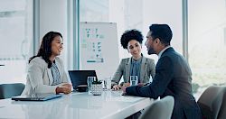 Professional team meeting