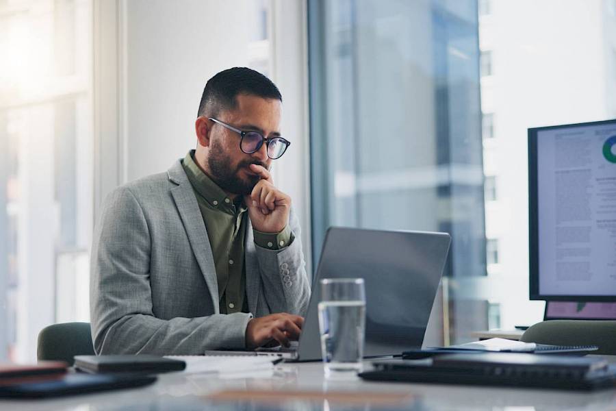 male professional talking in meeting